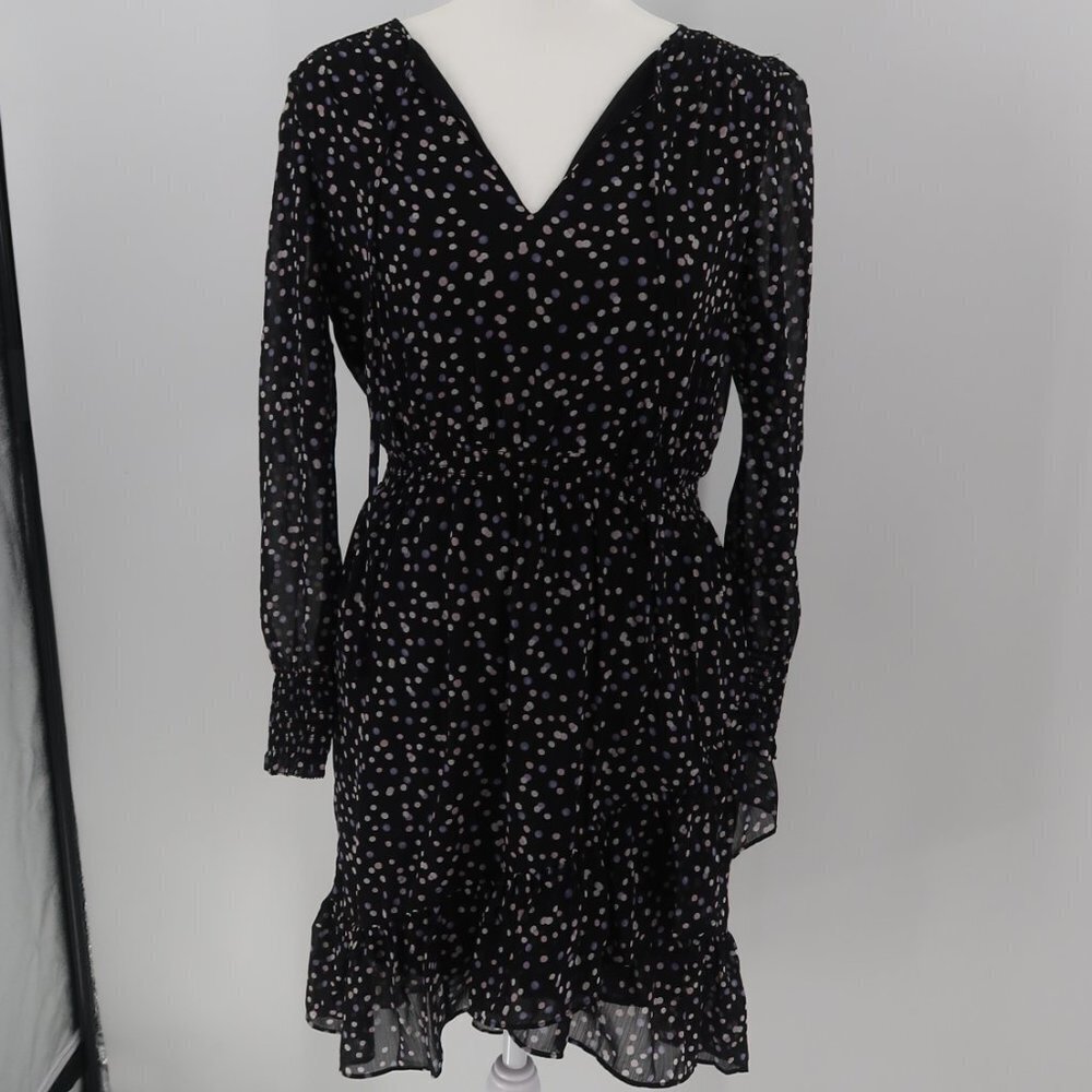 Banana Republic Women's Black White Fit Long Sleeve Dress Size 0P NWT